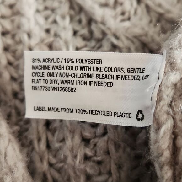 Universal Thread Women's Size Small Gray Chunky Knit Cardigan Sweater - Picture 7 of 7